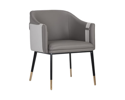 NAHLA CARTER DINING ARMCHAIR - NAPA TAUPE / NAPA STONE