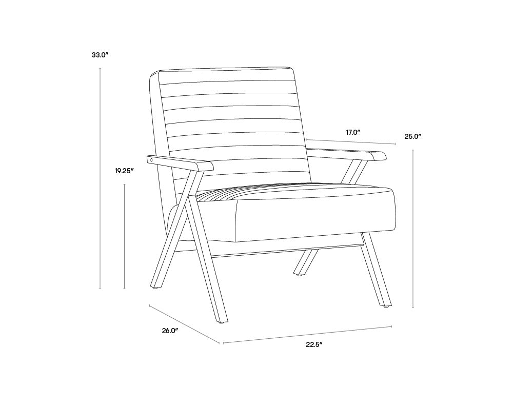 NAHLA PEYTON LOUNGE CHAIR - CANTINA MAGNETITE