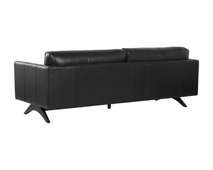 NAHLA ROGERS SOFA - CORTINA BLACK LEATHER