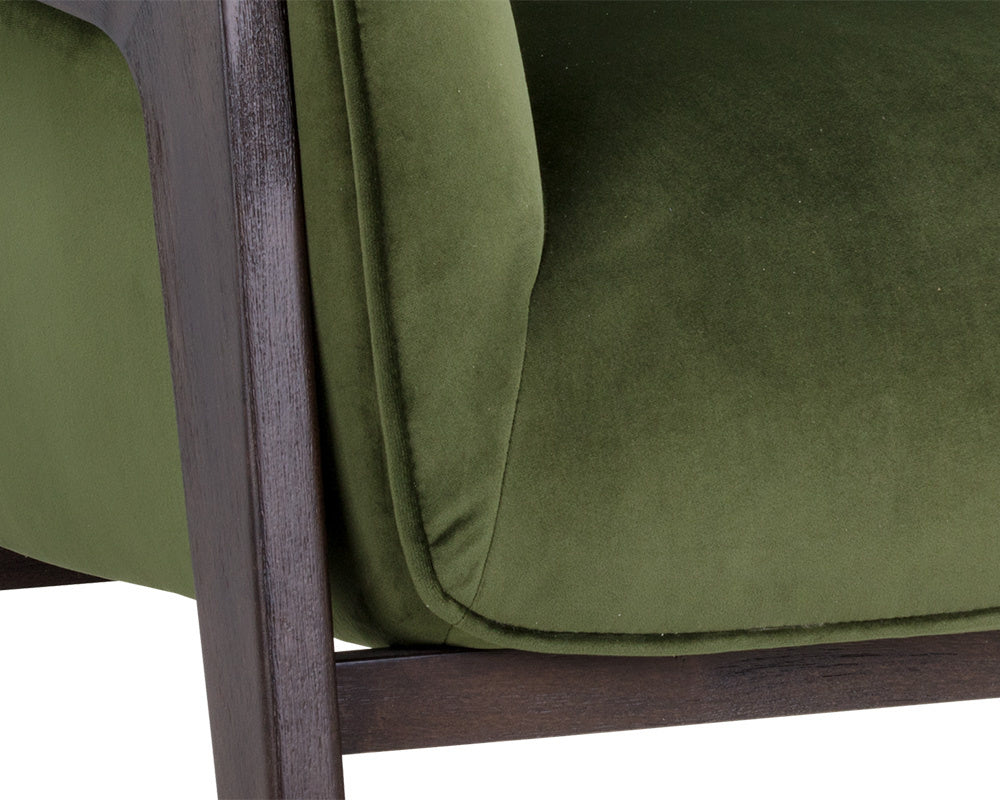 NAHLA MAXIMUS LOUNGE CHAIR - MOSS GREEN