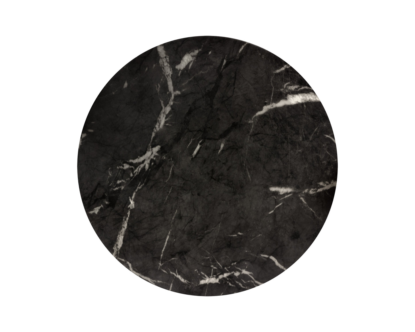 NAHLA LUCIDA END TABLE - MARBLE LOOK - BLACK