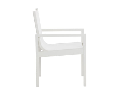 NAHLA MERANO DINING ARMCHAIR - WHITE