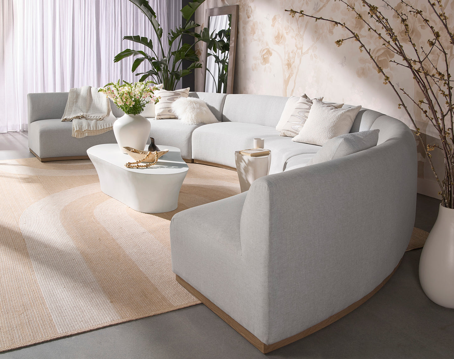 NAHLA CADIZ MODULAR SOFA - GRACEBAY LIGHT GREY