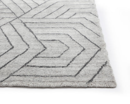 NAHLA MAZEY HAND-LOOMED RUG - GREY - 6' X 9'