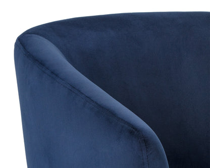 NAHLA TREVISO SWIVEL LOUNGE CHAIR - METROPOLIS BLUE