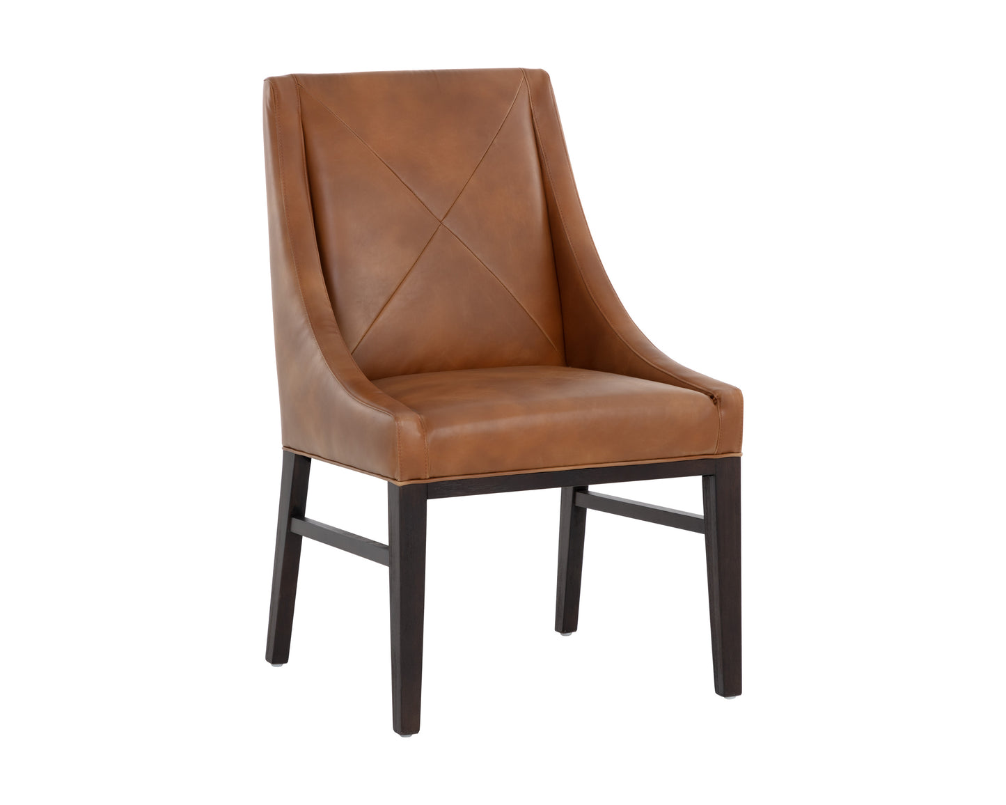 NAHLA ZION DINING CHAIR - TOBACCO TAN