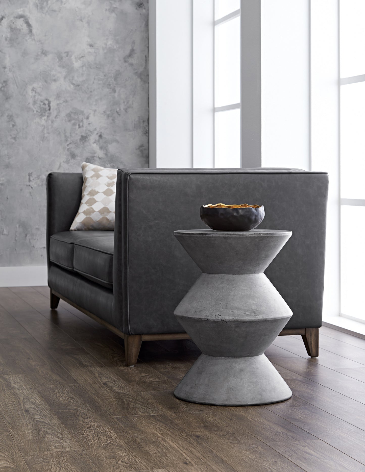 NAHLA UNION END TABLE - GREY