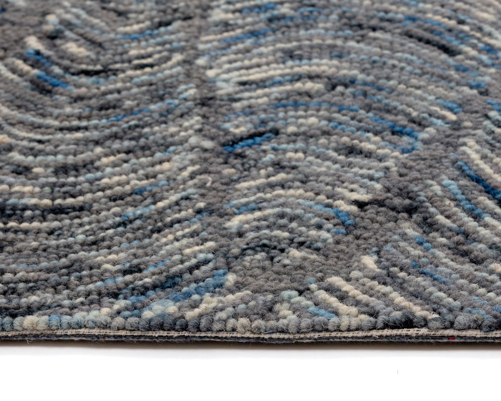 NAHLA CORFU HAND-TUFTED RUG - BLUE / CHARCOAL - 8' X 10'