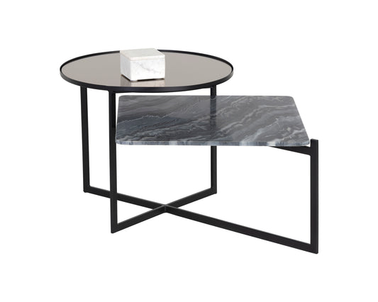 NAHLA RIVAS COFFEE TABLE - GREY MARBLE