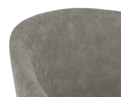 NAHLA THATCHER DINING ARMCHAIR - BLACK - ANTIQUE GREY