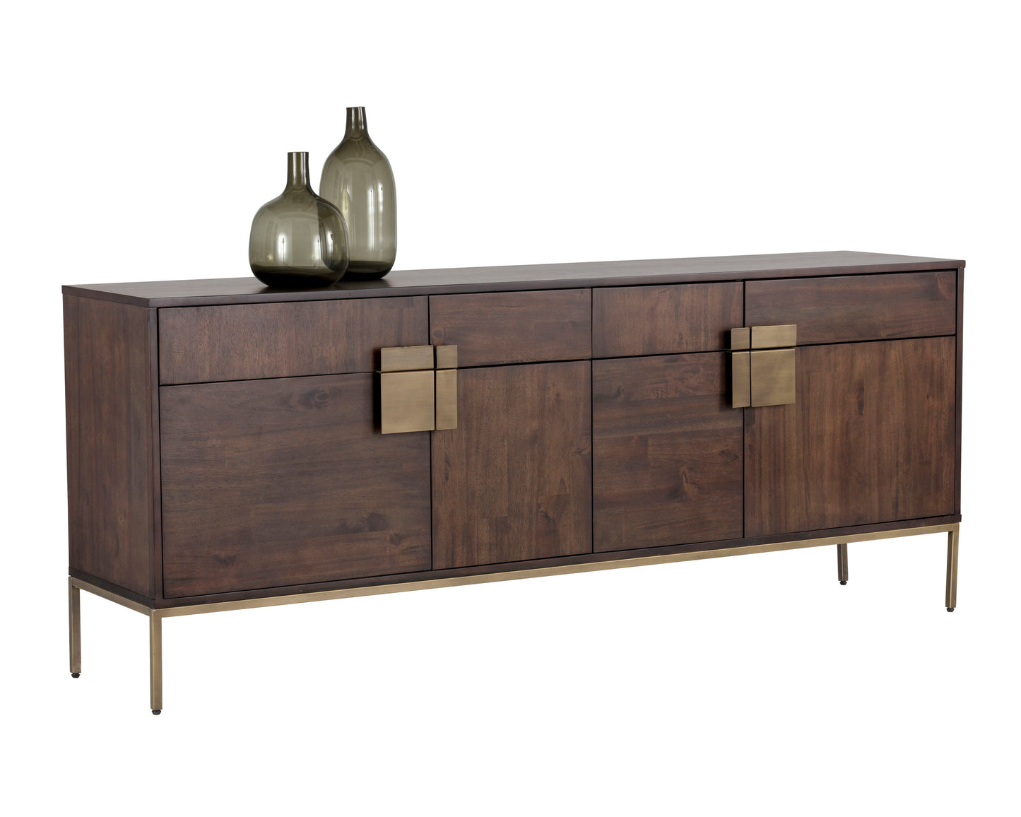 NAHLA JADE SIDEBOARD - ANTIQUE BRASS - DARK MANGO