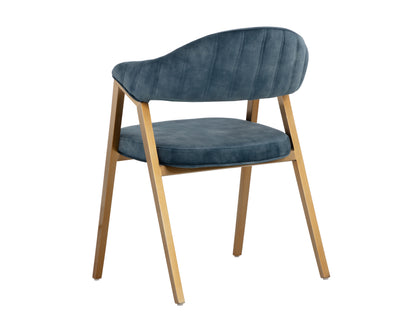 NAHLA BURGOS DINING ARMCHAIR - NONO PETROL