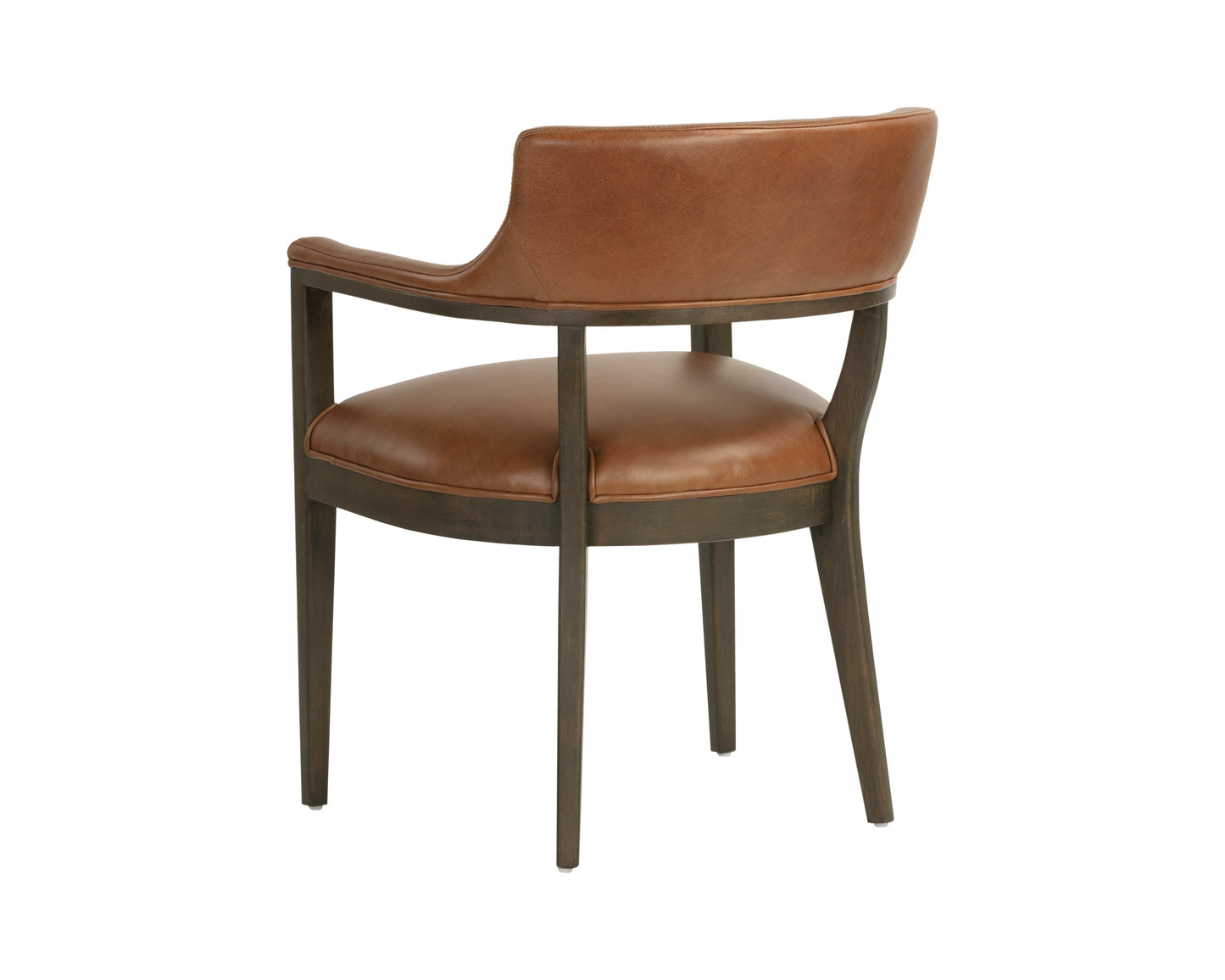 NAHLA BRYLEA DINING ARMCHAIR - BROWN - SHALIMAR TOBACCO LEATHER