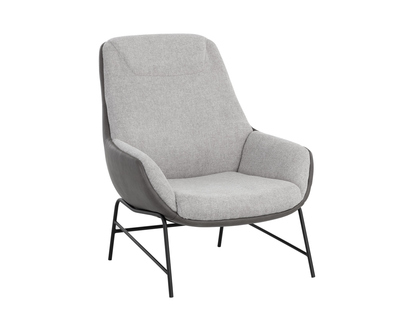 NAHLA LUCIER LOUNGE CHAIR - BELFAST HEATHER GREY / BRAVO ASH