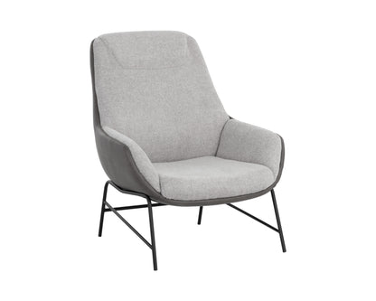 NAHLA LUCIER LOUNGE CHAIR - BELFAST HEATHER GREY / BRAVO ASH