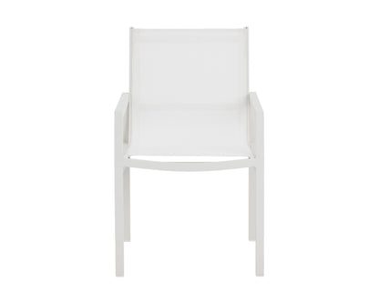 NAHLA MERANO DINING ARMCHAIR - WHITE