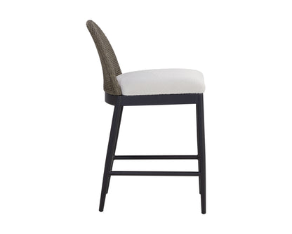 NAHLA CALANDRI COUNTER STOOL - BLACK - LOUIS CREAM