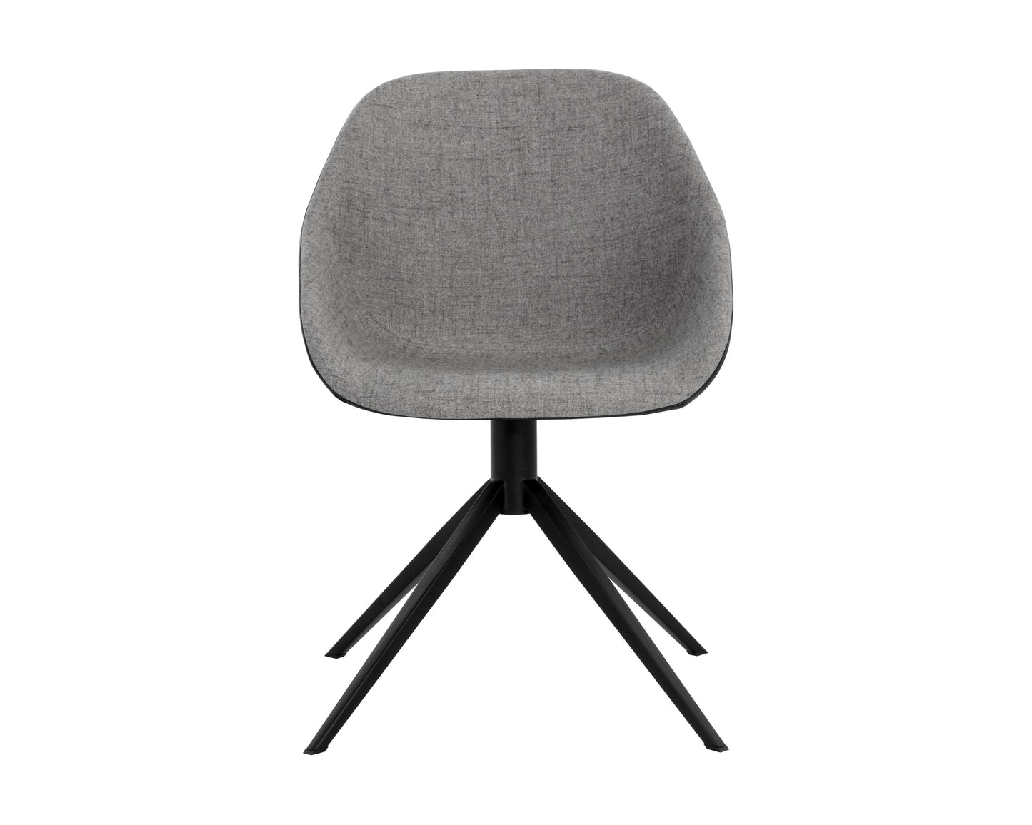 NAHLA MCCOY SWIVEL DINING CHAIR - NOVEMBER GREY / NIGHTFALL BLACK