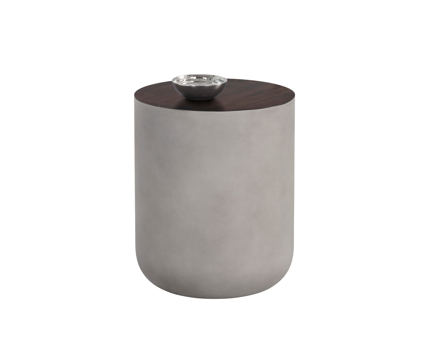 NAHLA DIAZ END TABLE - GREY - WOOD GRAIN BROWN