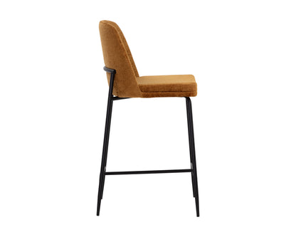 NAHLA ZEKE COUNTER STOOL - BLACK - BERGEN MARMALADE