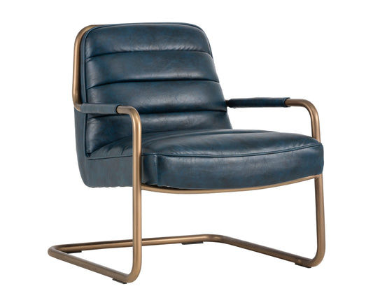 NAHLA LINCOLN LOUNGE CHAIR - VINTAGE BLUE