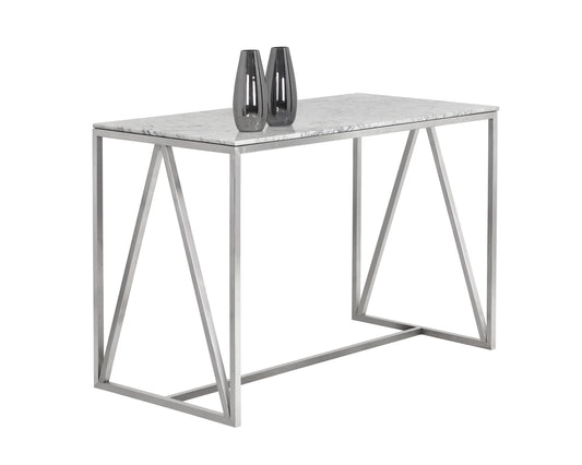 NAHLA ABEL COUNTER TABLE - STAINLESS STEEL