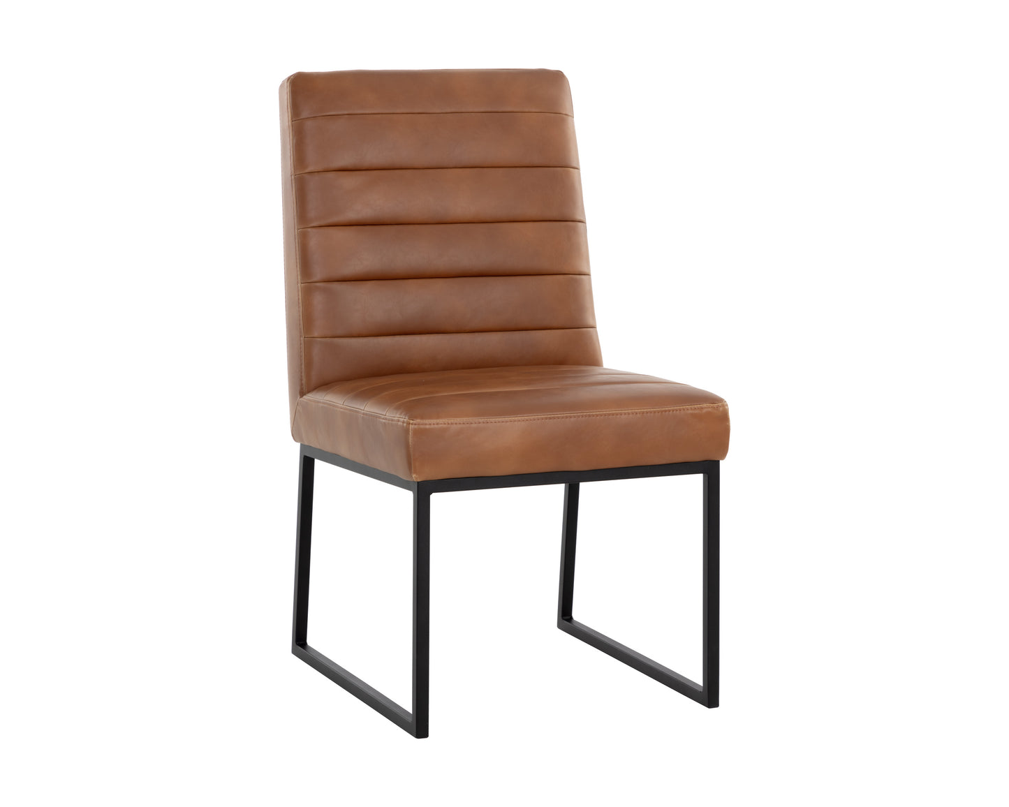 NAHLA SPYROS DINING CHAIR - TOBACCO TAN