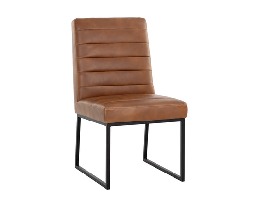 NAHLA SPYROS DINING CHAIR - TOBACCO TAN