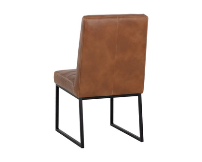 NAHLA SPYROS DINING CHAIR - TOBACCO TAN