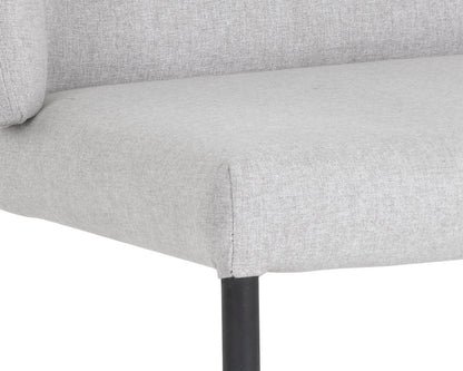 NAHLA PEARCE DINING CHAIR - LIGHT GREY / BRAVO COGNAC