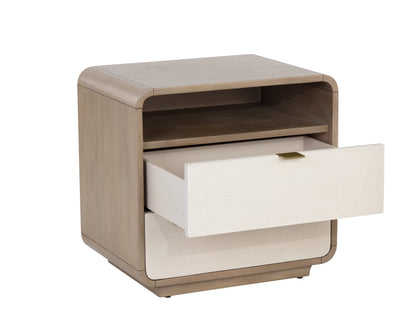 NAHLA KAYDEN NIGHTSTAND - OYSTER SHAGREEN