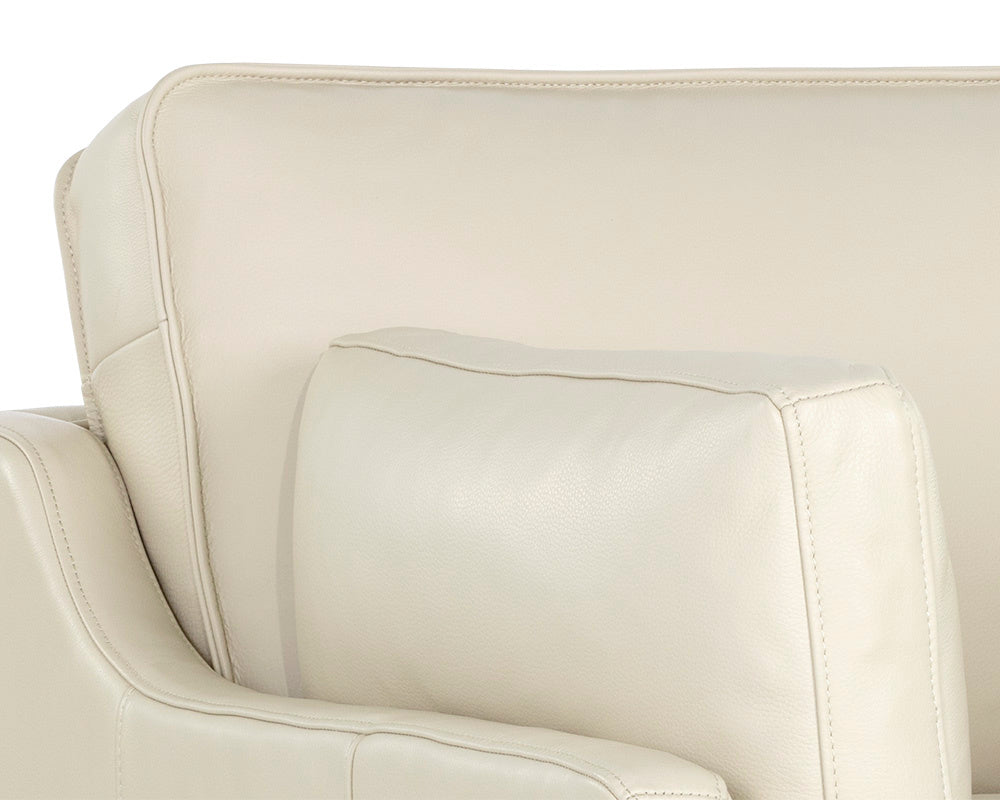 NAHLA MACKENZIE ARMCHAIR - ASTORIA CREAM LEATHER