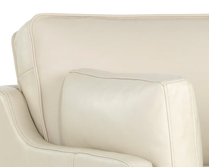 NAHLA MACKENZIE ARMCHAIR - ASTORIA CREAM LEATHER