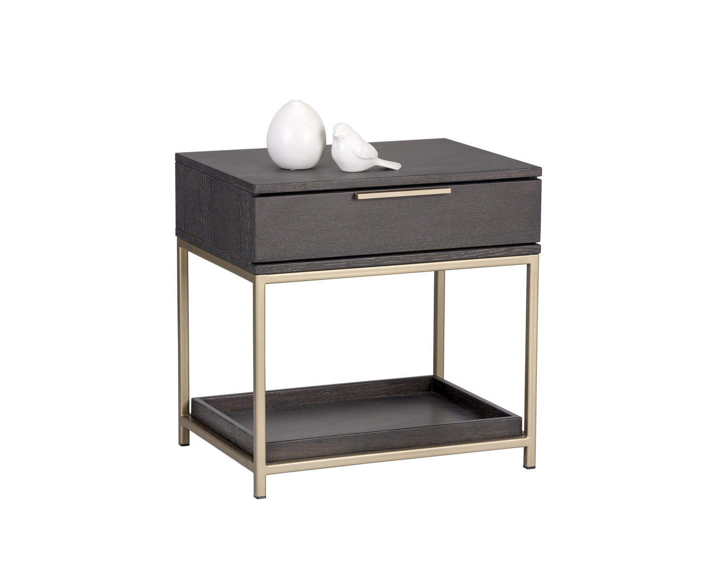 NAHLA REBEL NIGHTSTAND - SMALL - GOLD - CHARCOAL GREY