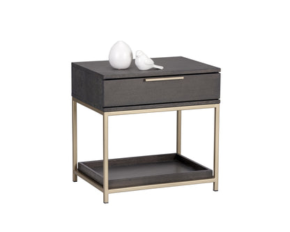 NAHLA REBEL NIGHTSTAND - SMALL - GOLD - CHARCOAL GREY