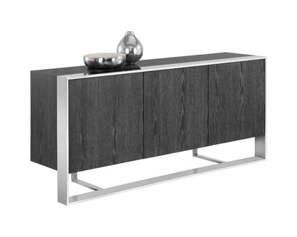 NAHLA DALTON SIDEBOARD - STAINLESS STEEL - GREY