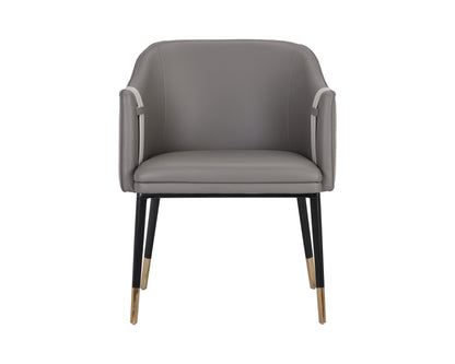 NAHLA CARTER DINING ARMCHAIR - NAPA TAUPE / NAPA STONE