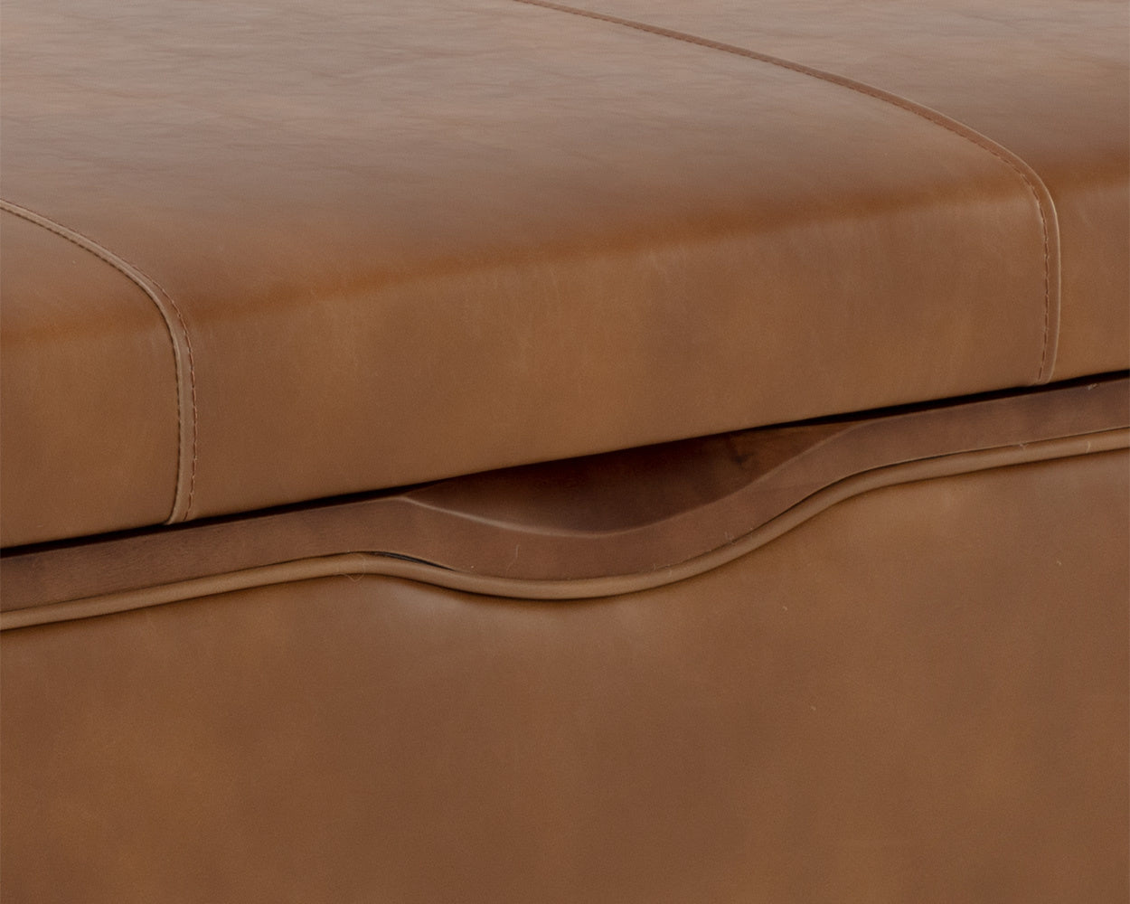 NAHLA KAEL STORAGE BENCH - TOBACCO TAN