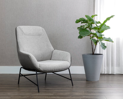 NAHLA LUCIER LOUNGE CHAIR - BELFAST HEATHER GREY / BRAVO ASH