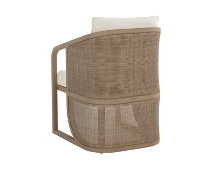 NAHLA PALERMO DINING CHAIR - DRIFT BROWN - STINSON CREAM