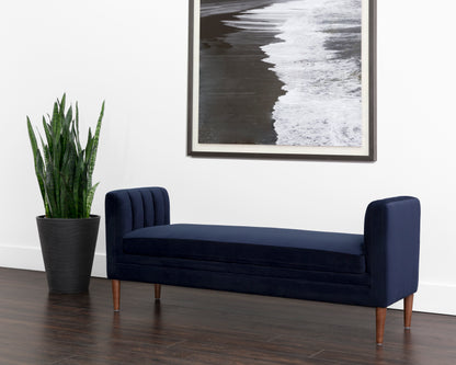 NAHLA YOSI BENCH - AUBURN BROWN - ABBINGTON NAVY