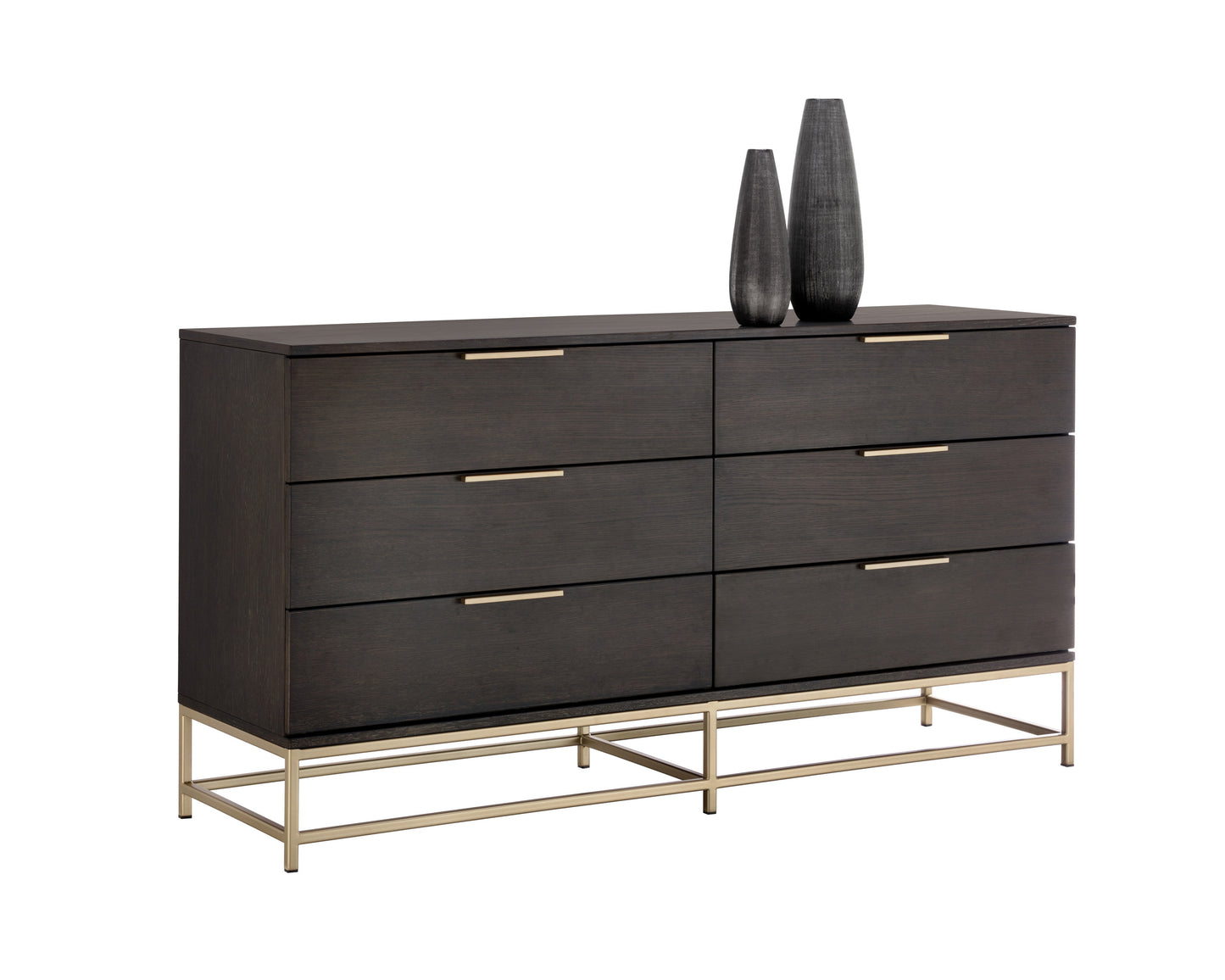 NAHLA REBEL DRESSER - SMALL - GOLD - CHARCOAL GREY