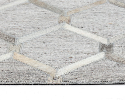 NAHLA BORDEAUX HAND-MADE RUG - IVORY /  GREY - 9' X 12'