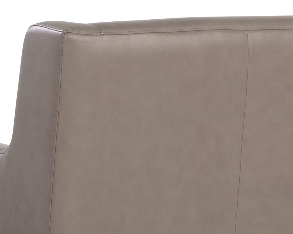 NAHLA TALULA LOUNGE CHAIR - ALPINE GREY LEATHER