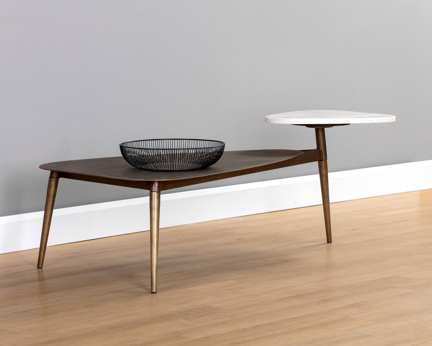 NAHLA TUNER COFFEE TABLE - TRIANGULAR