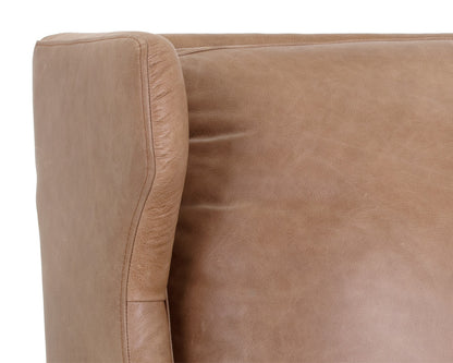 NAHLA VIRGIL LOUNGE CHAIR - MARSEILLE CAMEL LEATHER