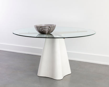 NAHLA MODA DINING TABLE - WHITE - 55"