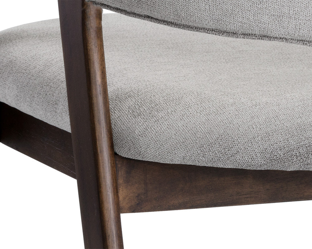 NAHLA MILTON DINING ARMCHAIR - SMOKE ACACIA - POLO CLUB STONE