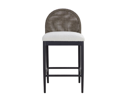 NAHLA CALANDRI COUNTER STOOL - BLACK - LOUIS CREAM