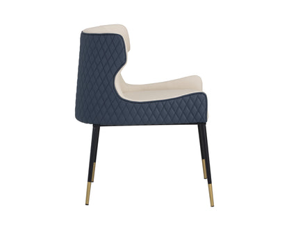 NAHLA GIANNI DINING CHAIR - DILLON CREAM / DILLON THUNDER